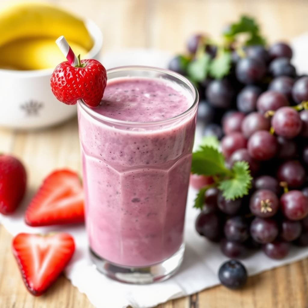 Frokost-til-å-gå druesmoothie